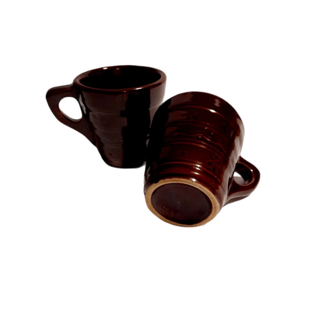 Vintage Marcrest Daisy Coffee Cup Drinkware Kitchen Tea Stoneware Brown